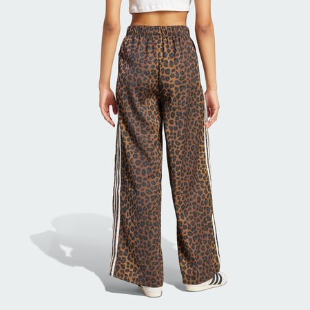 ADIDAS ORIGINALS PANT WIDE LEG LEO SATIN BRUIN/WIT DAMES