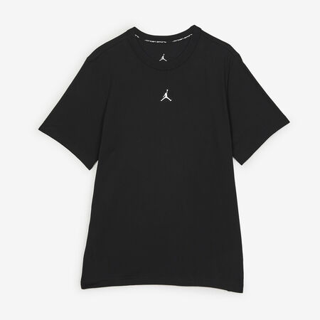 TEE SHIRT CENTERED LOGO : ZWART/WIT