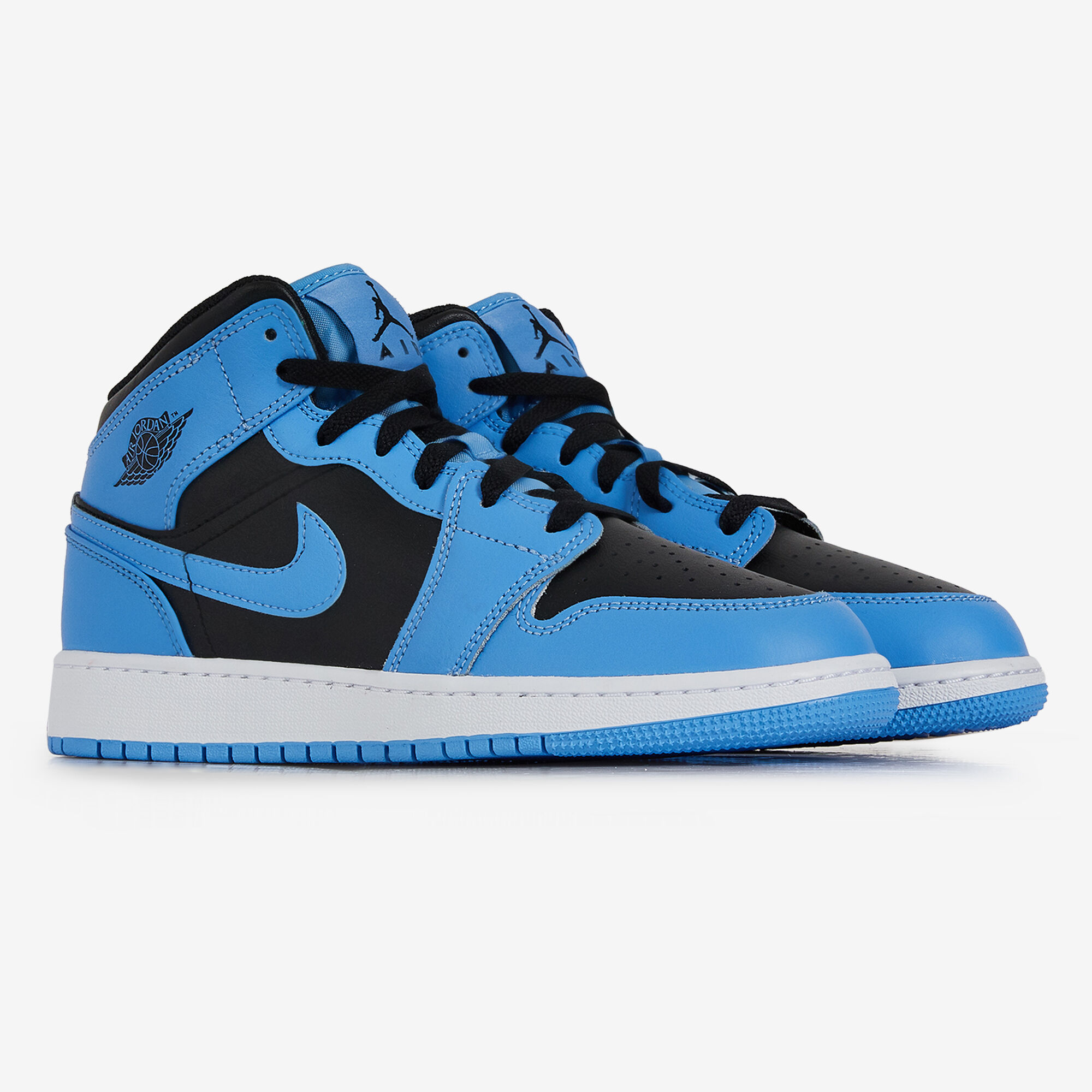 Jordan 1 mid blauw zwart cheap