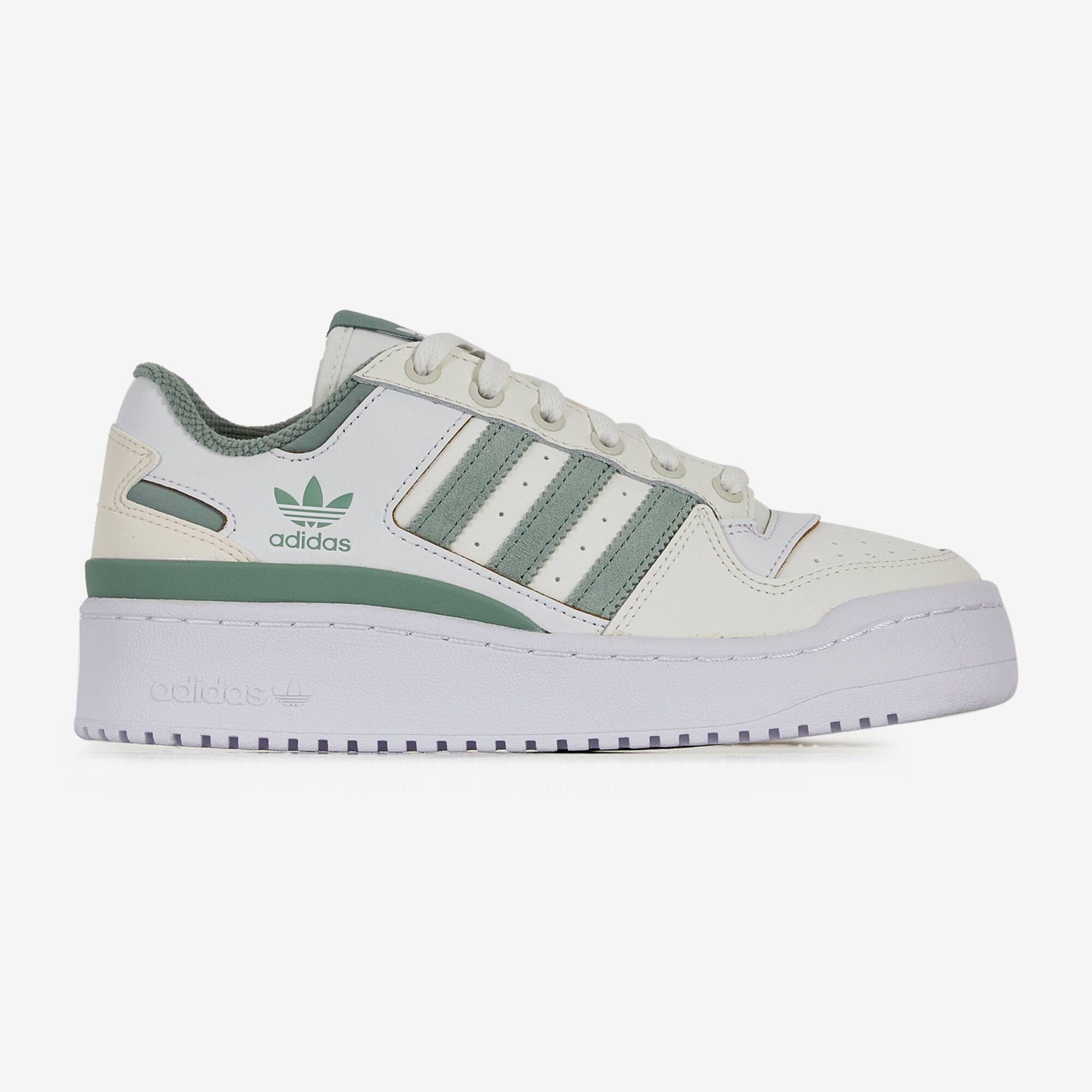 ADIDAS ORIGINALS FORUM BOLD STRIPES WIT KAKI SNEAKERS DAMES