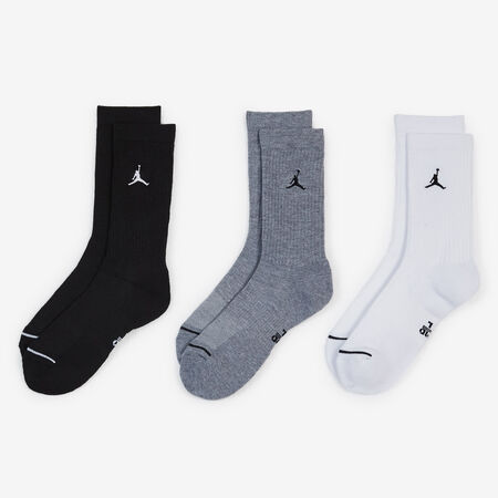 JORDAN CHAUSSETTES X3 CREW JUMPMAN WIT/GRIJS HEREN