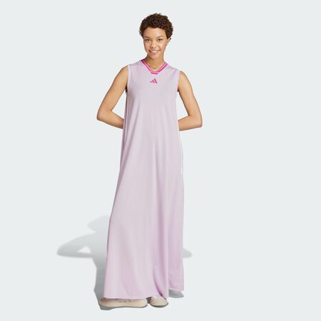 ADIDAS ORIGINALS Robe longue 3 bandes Soft Mesh Tiro Cut Ice Lavender DAMES
