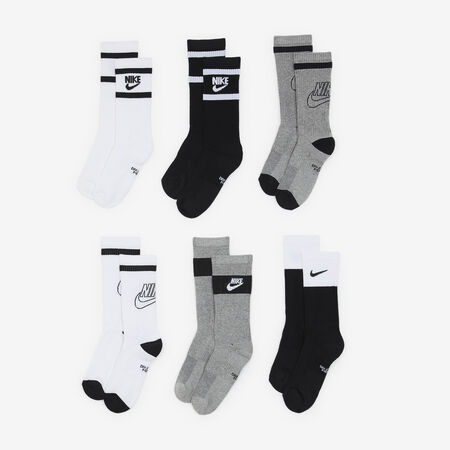 NIKE CHAUSSETTES X6 CREW CUSHION KID WIT/GRIJS KINDEREN