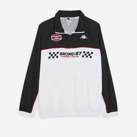 KAPPA JACKET FZ RACING 67 WIT/ZWART HEREN