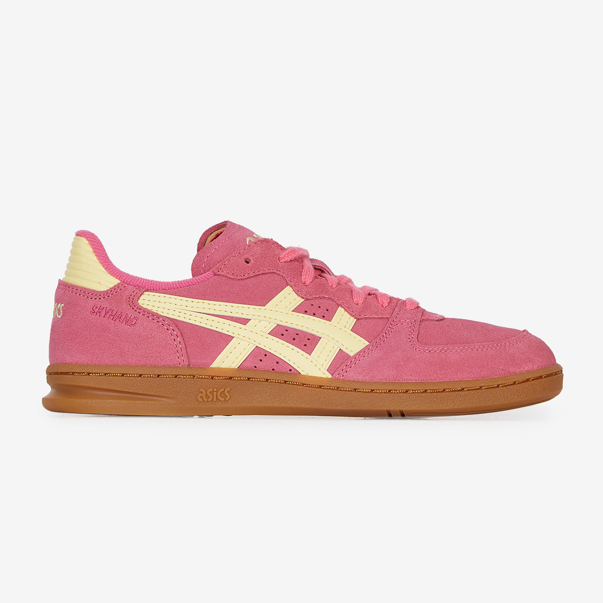 ASICS SKY HAND ROZE GEEL SNEAKERS DAMES Courir