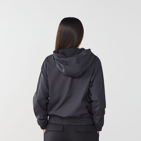 NIKE JACKET TRACKSUIT FZ ESS WVN ZWART/WIT DAMES