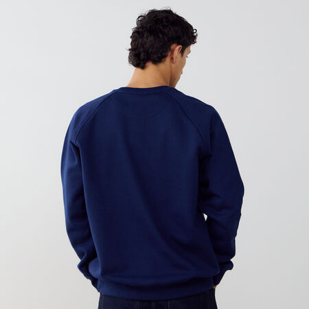 ADIDAS ORIGINALS SWEAT CREW ESSENTIAL TREFOIL MARINEBLAUW HEREN