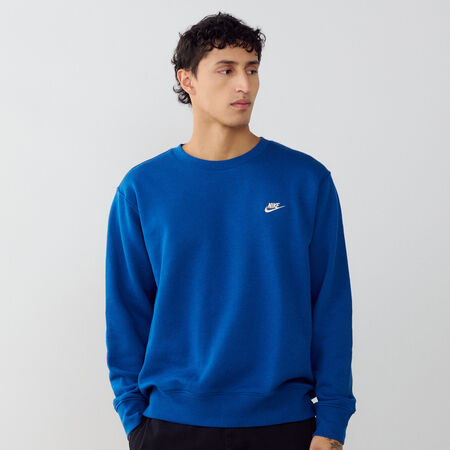 NIKE SWEAT CREW CLUB BLAUW/WIT HEREN