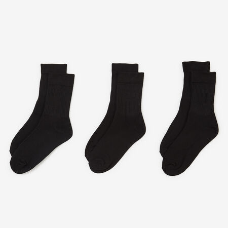 COURIR PACK CHAUSSETTES X3 MID CREW ZWART UNISEX