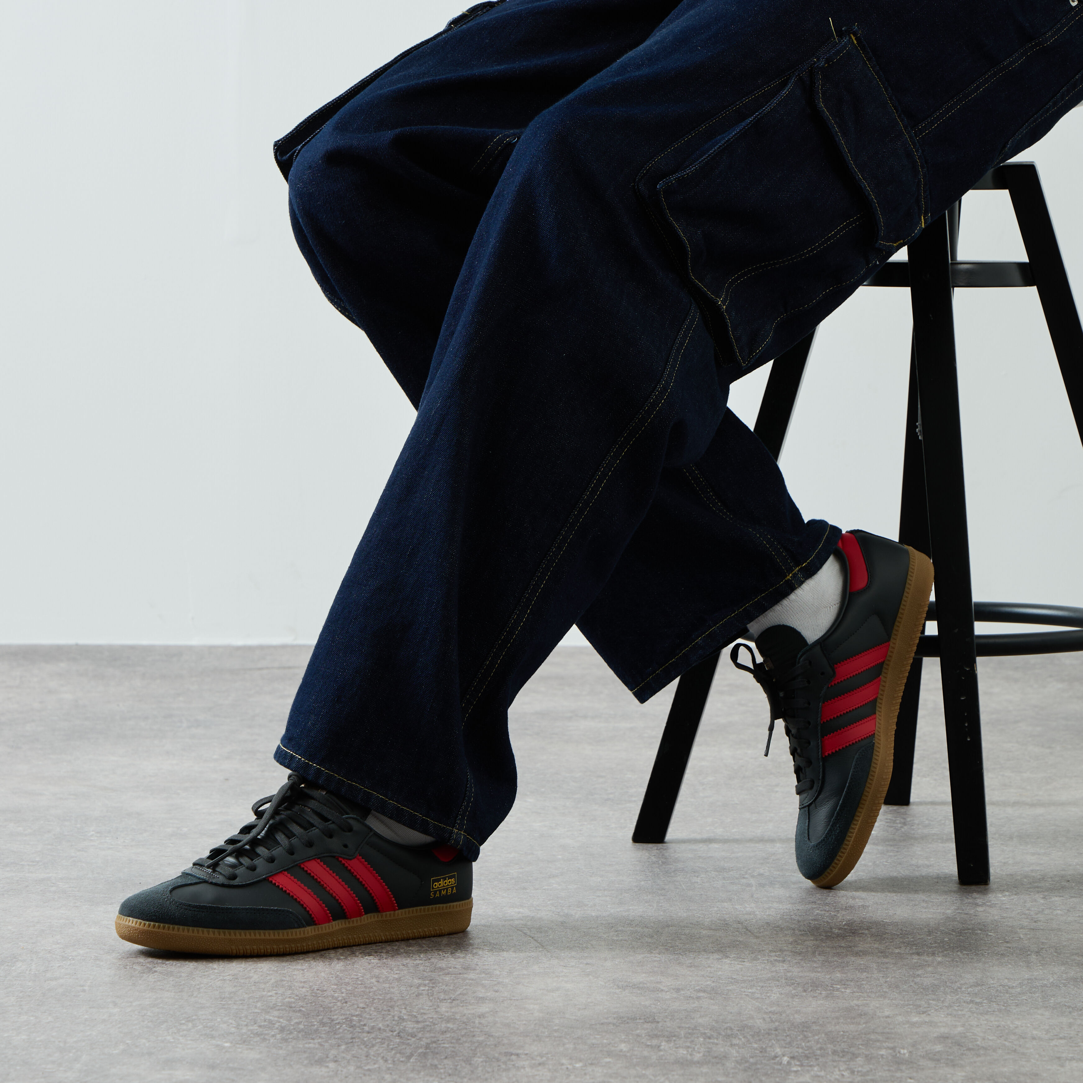 ADIDAS ORIGINALS SAMBA OG GRIJS ROOD SNEAKERS HEREN Courir