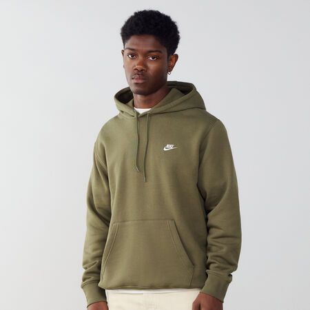 NIKE HOODIE CLUB SMALL LOGO GROEN/WIT HEREN