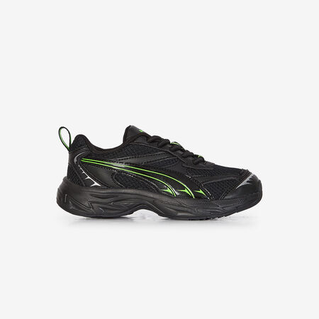 PUMA MORPHIC EL ZWART/GROEN KIND