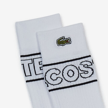 LACOSTE CHAUSSETTES X3 CREW EMBRO GRAPHIC WIT HEREN