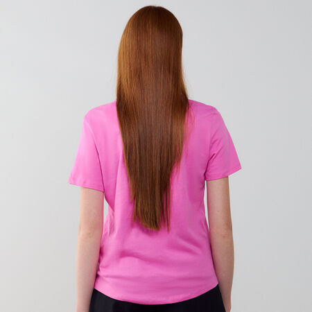 NIKE TEE SHIRT CLUB ROZE/WIT DAMES