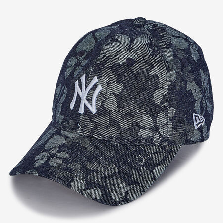NEW ERA 9TWENTY WOMEN NY DENIM FLORAL BLAUW/WIT DAMES