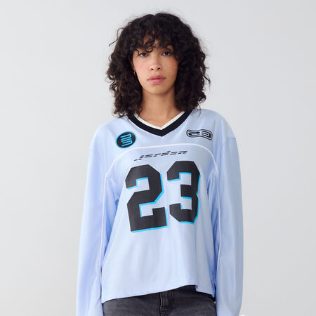 JORDAN TEE SHIRT JERSEY BLAUW/ZWART DAMES