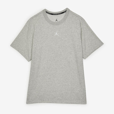 TEE SHIRT CENTERED LOGO : GRIJS/WIT