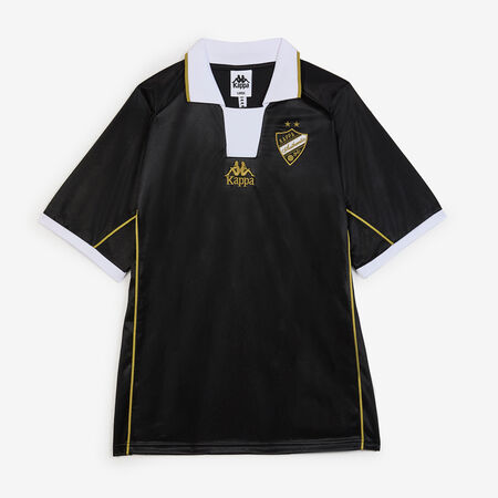 KAPPA MAILLOT JERSEY PIPING LINES ZWART/GOUD HEREN