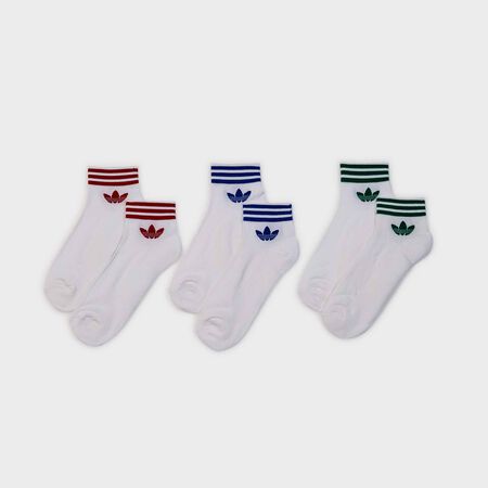 ADIDAS ORIGINALS CHAUSSETTES X3 ANKLE TREFOIL WIT/BLAUW HEREN