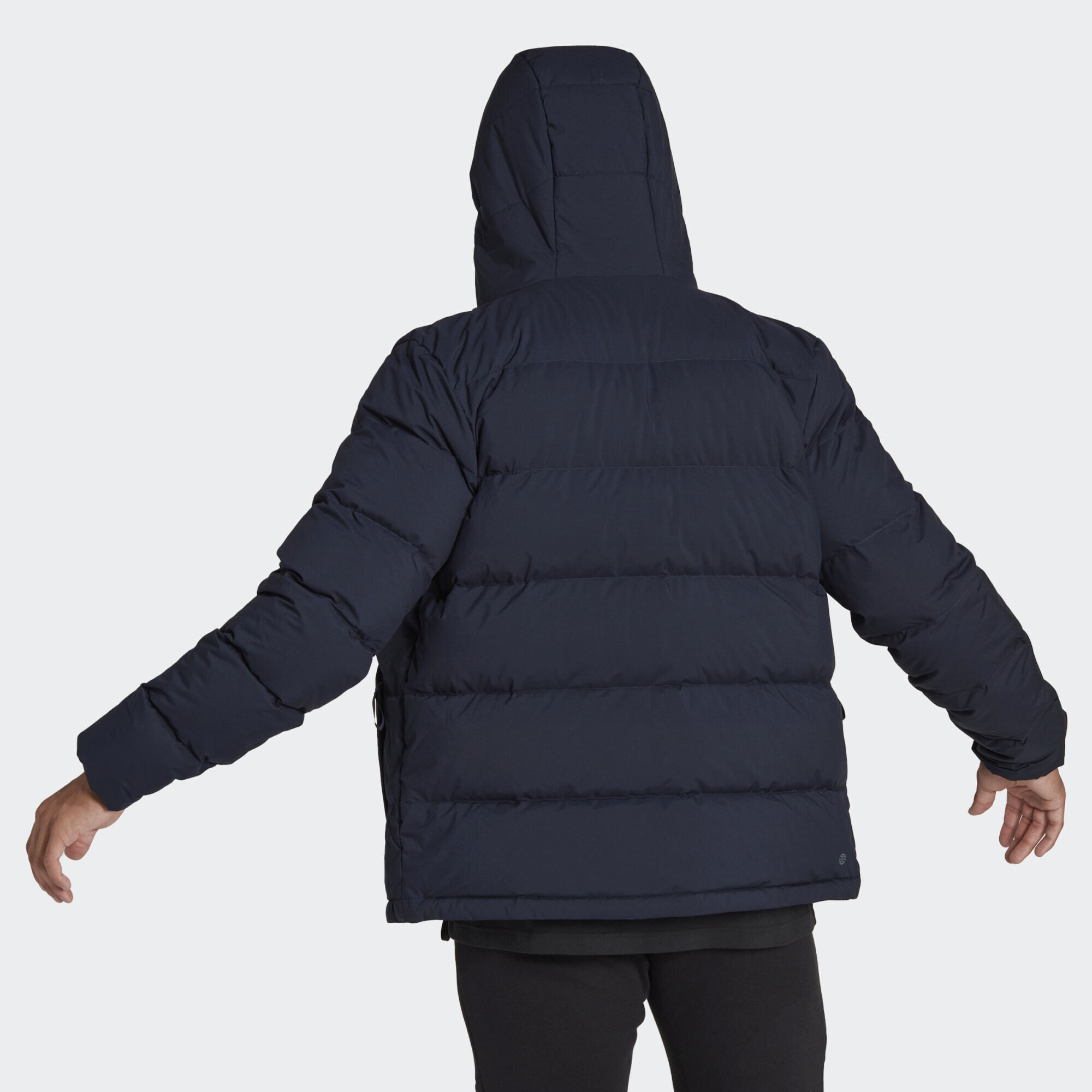Adidas performance helionic hooded down jacket deals