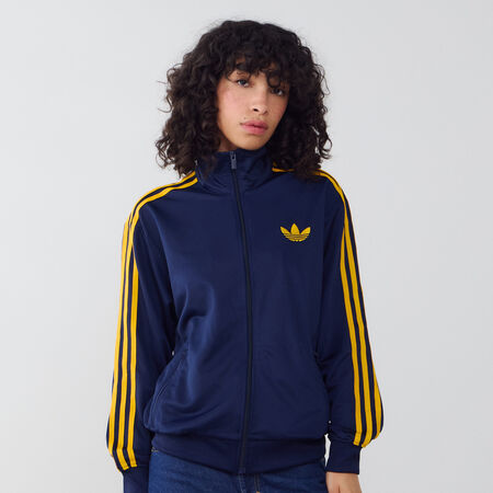 ADIDAS ORIGINALS JACKET FZ OVERSIZED FIREBIRD MARINEBLAUW/GEEL DAMES