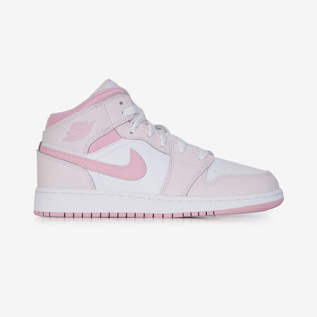 JORDAN AIR JORDAN 1 MID WIT/ROZE JUNIOR