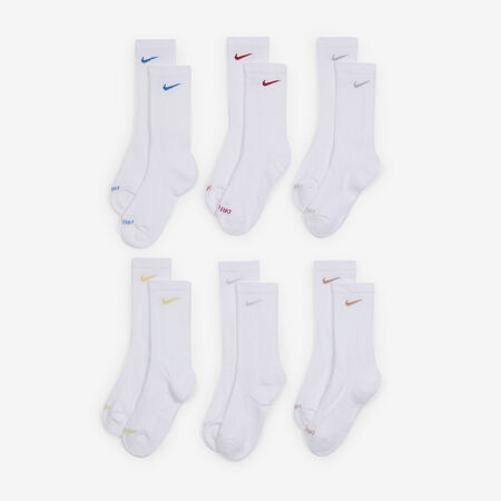 NIKE CHAUSSETTES X6 CREW CUSHION WIT/MEERKLEURIG HEREN