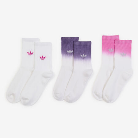 ADIDAS ORIGINALS CHAUSSETTES X3 CREW OMBRE WIT/ROZE UNISEX