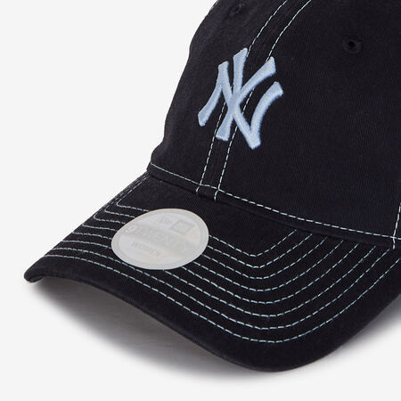 NEW ERA 9TWENTY WOMEN NY CONTRAST STITCH ZWART/BLAUW DAMES
