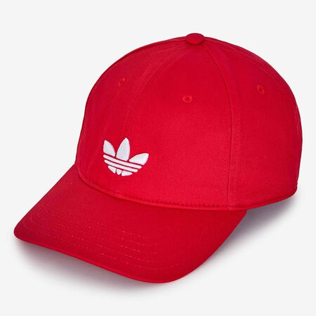 ADIDAS ORIGINALS CASQUETTE BASEBALL CLASSIC TREFOIL ROOD/WIT HEREN