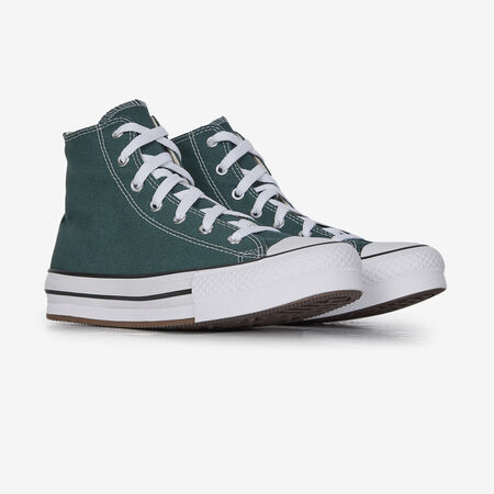 CONVERSE CHUCK TAYLOR ALL STAR LIFT HI GROEN/WIT JUNIOR