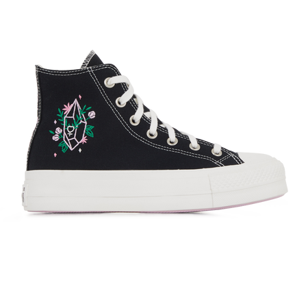 CONVERSE chuck taylor all star CHUCK TAYLOR ALL STAR LIFT HI CRYSTAL EN ZWART DAMES