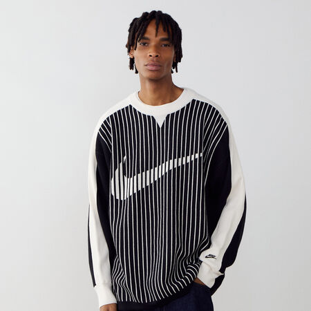 NIKE SWEAT CLUB JERSEY ZWART/ECRU HEREN