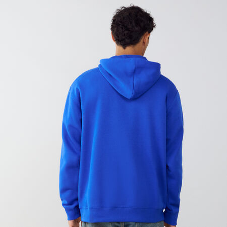 NEW BALANCE HOODIE SMALL LOGO BLAUW/WIT HEREN