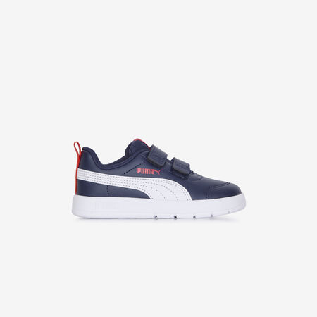PUMA COURTFLEX V3 CF MARINEBLAUW/WIT BABY