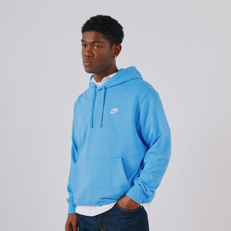 NIKE HOODIE CLUB FT BLAUW/WIT HEREN