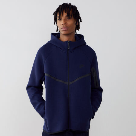 NIKE JACKET TECH FLEECE FZ MARINEBLAUW/ZWART HEREN