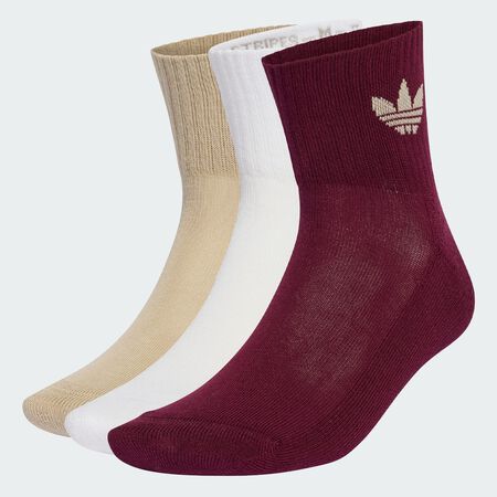 ADIDAS ORIGINALS CHAUSSETTES X3 QUARTER TREFOIL WIT/BEIGE HEREN