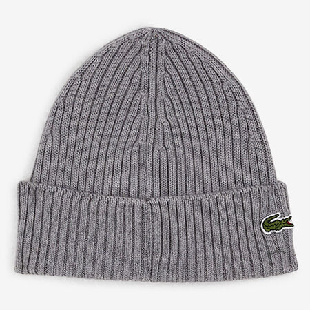 LACOSTE BEANIE CLASSIC LOGO GRIJS HEREN