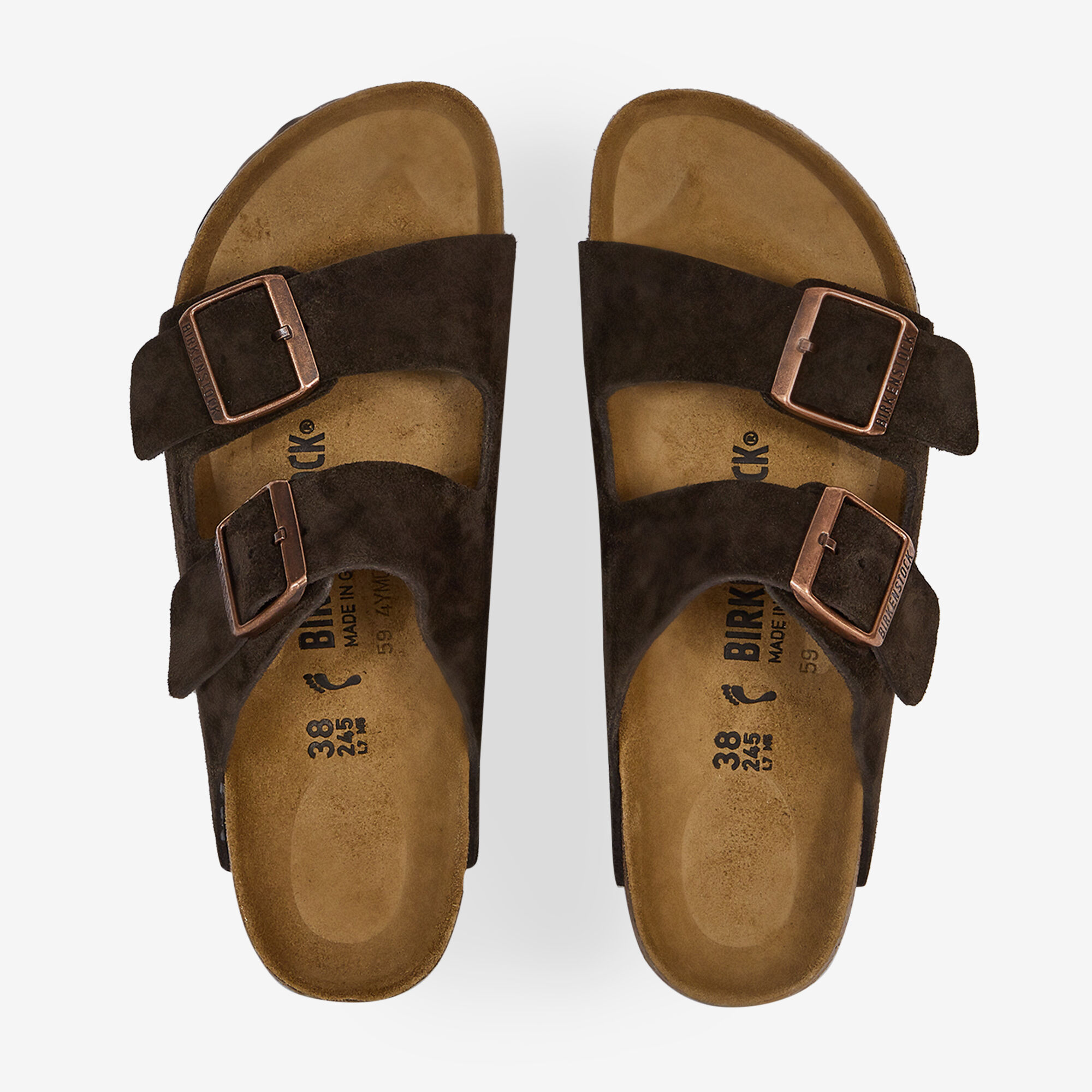 BIRKENSTOCK ARIZONA SUEDE MOCCA BRUIN ZOMER DAMES Courir