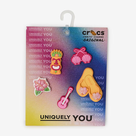 CROCS JIBBITZ TIKI VACATION 5PC ROZE/ORANJE UNISEX