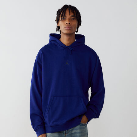 HOODIE CENTERED LOGO DRI-FIT : MARINEBLAUW/ZWART