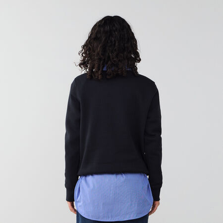 NIKE SWEAT CREW CLUB CENTERED LOGO ZWART/WIT DAMES