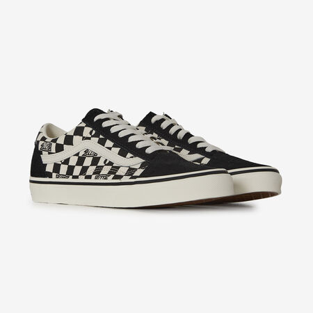 VANS old skool OLD SKOOL CHECK ZWART/WIT JUNIOR