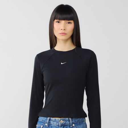 TOP CHILL KNIT LS : ZWART
