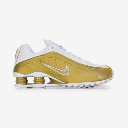 NIKE SHOX R4 WIT/GOUD JUNIOR