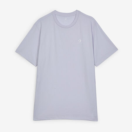 CONVERSE TEE SHIRT STAR CHEVRON EMBROIDERED LILA/WIT HEREN