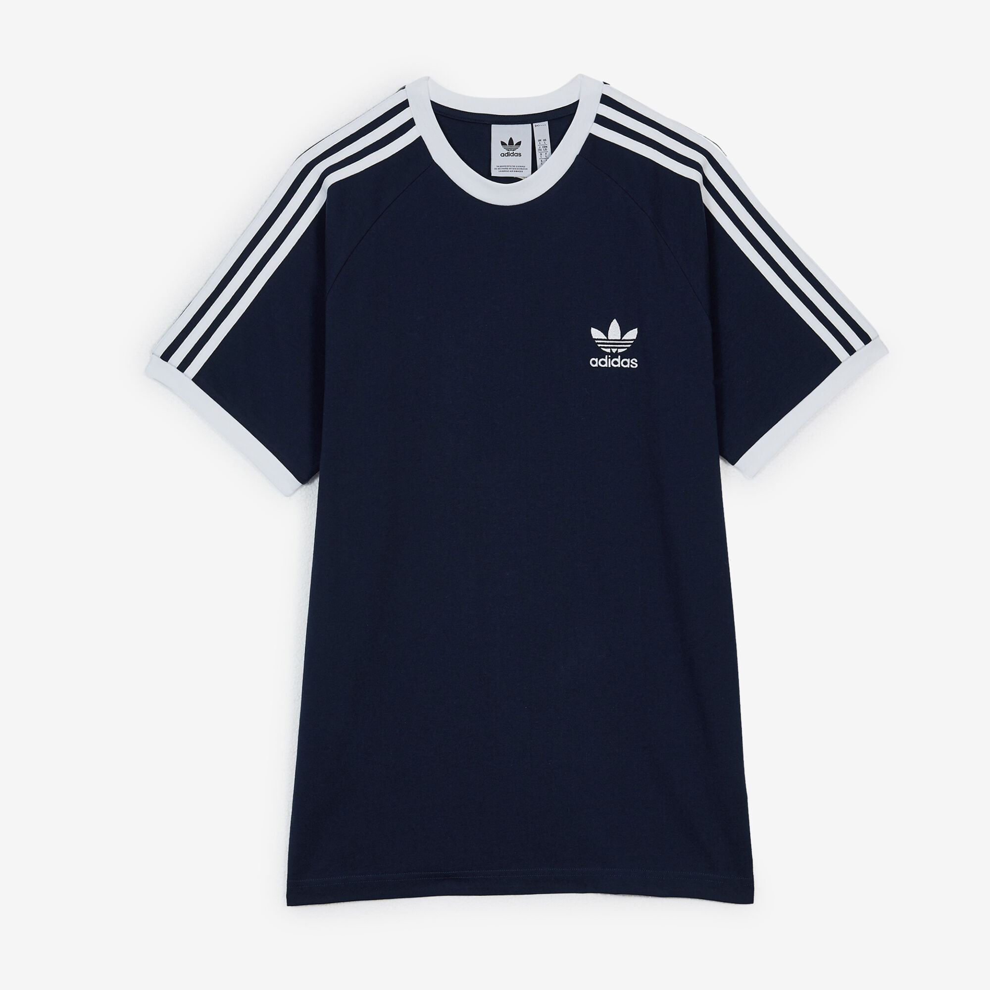 ADIDAS ORIGINALS TEE SHIRT 3 STRIPES MARINEBLAUW WIT T SHIRT HEREN Courir