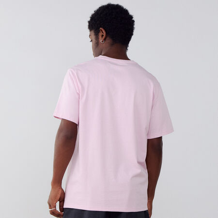 CONVERSE TEE SHIRT STAR CHEVRON EMBROIDERED ROZE/WIT HEREN