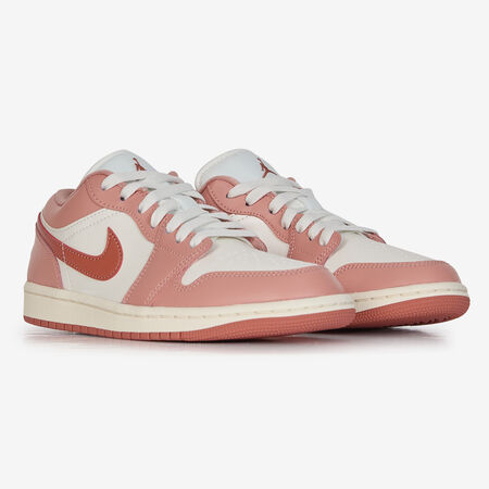 JORDAN AIR JORDAN 1 LOW WIT/ROOD DAMES